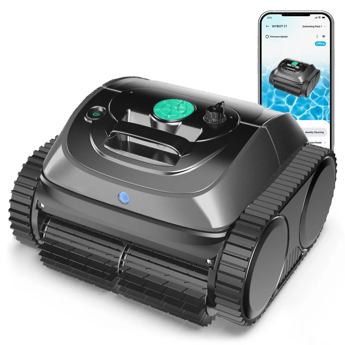A Wybot robotic pool cleaner