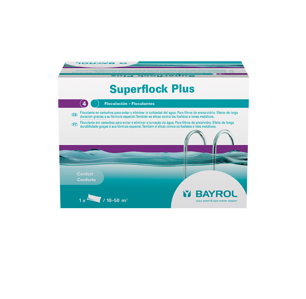 A box of Bayrol Superflock Plus