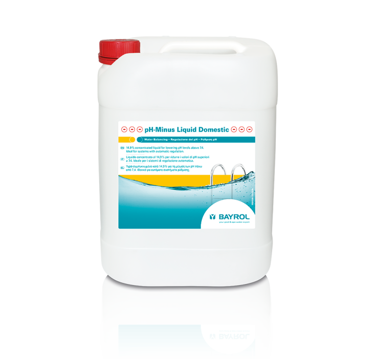 Bayrol pH Minus liquid containers